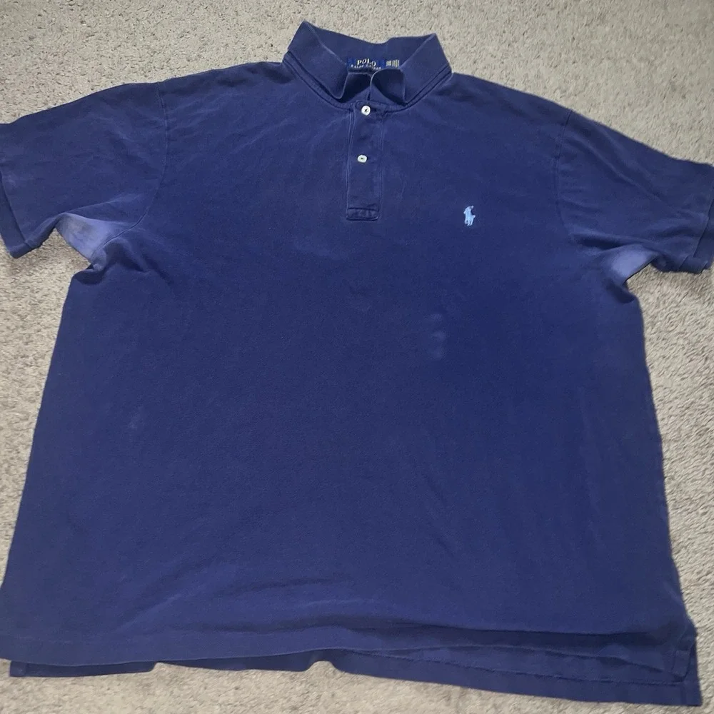 Polo Ralph Lauren Polo Shirt Mens 2XB Big Navy Pony Logo Preppy Golf‎